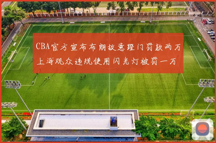 CBA官方宣布布朗故意蹬门罚款两万上海观众违规使用闪光灯被罚一万